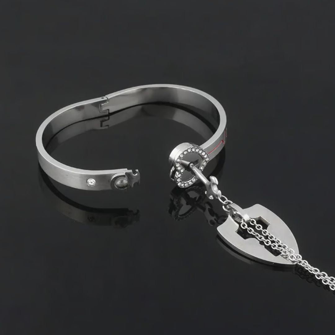 Pulsera llave del corazón con collar - Moroveta