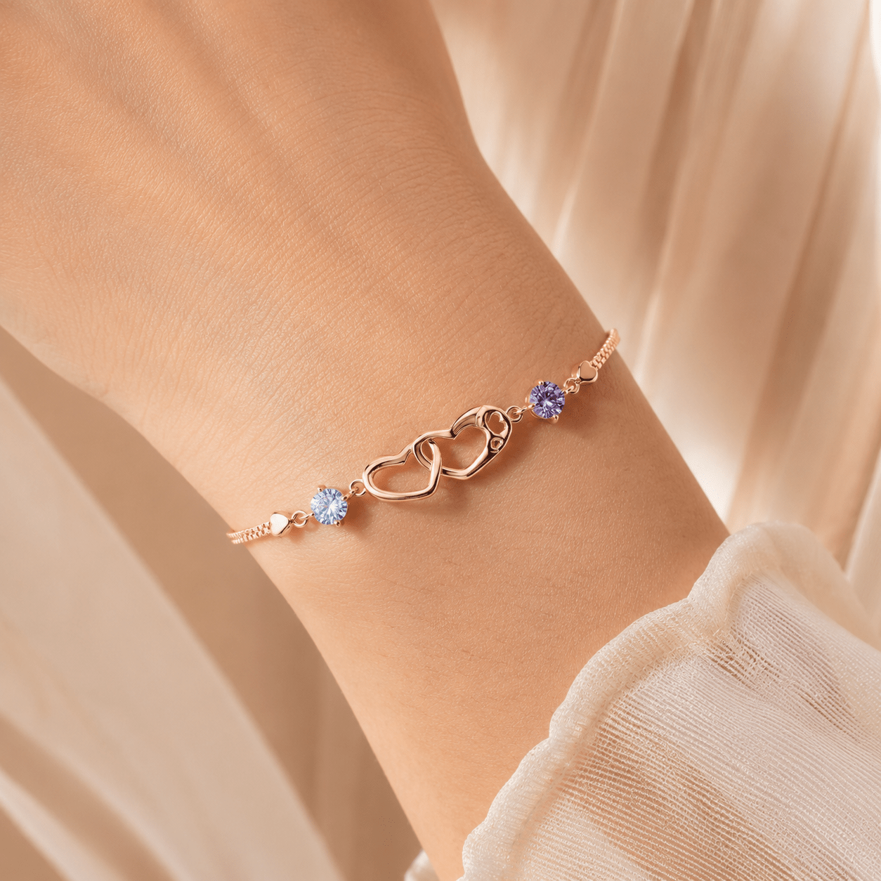 Pulsera madre e hija con corazones - Moroveta