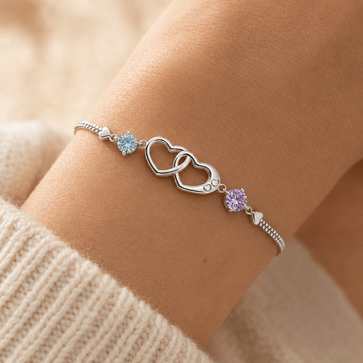 Pulsera madre e hija con corazones - Moroveta