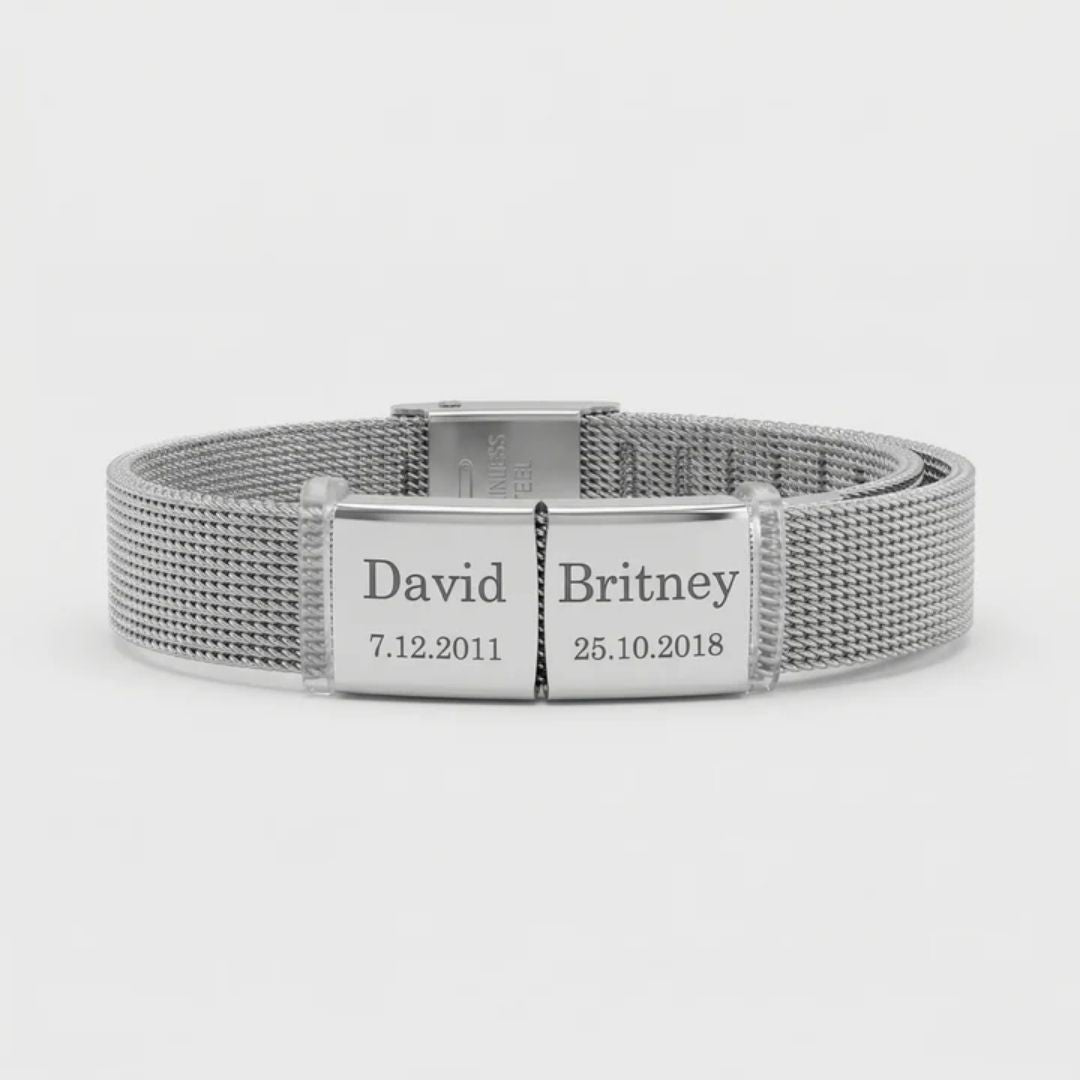 Pulsera personalizable con nombre o fecha especial - Moroveta