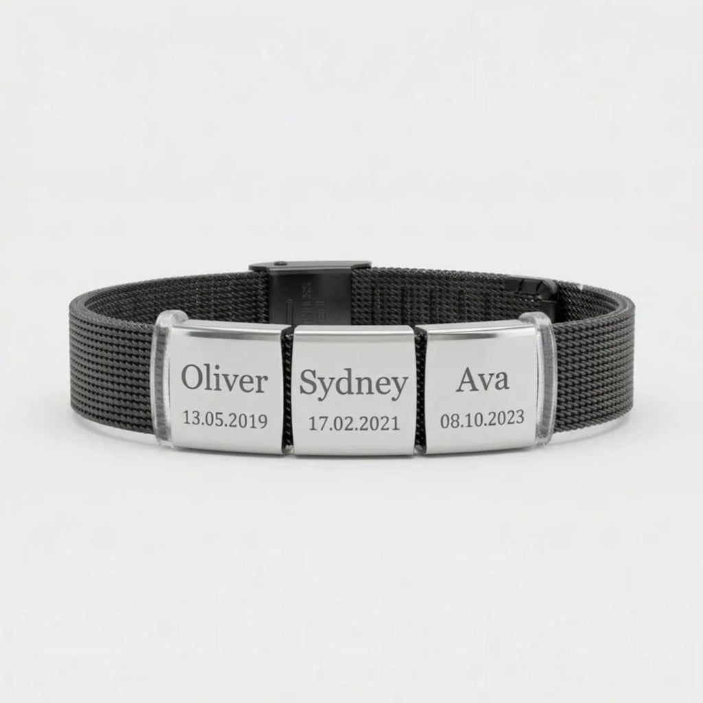 Pulsera personalizable con nombre o fecha especial - Moroveta