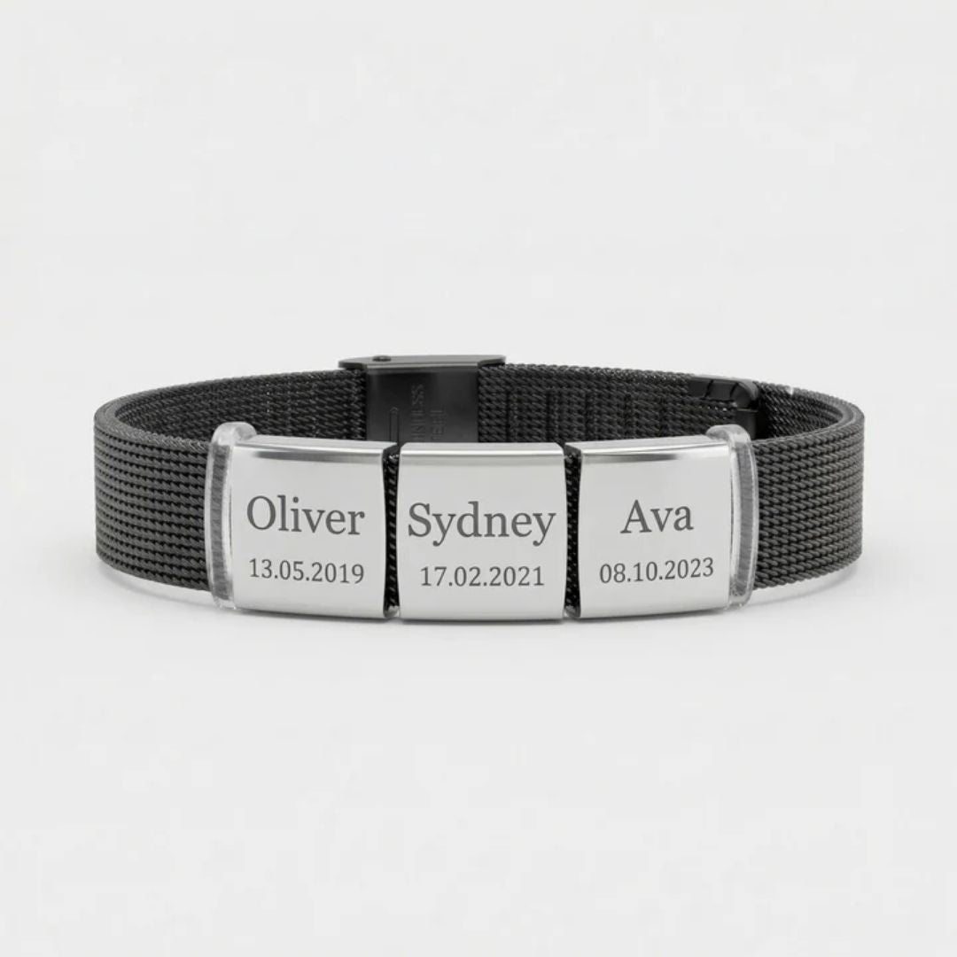 Pulsera personalizable con nombre o fecha especial - Moroveta
