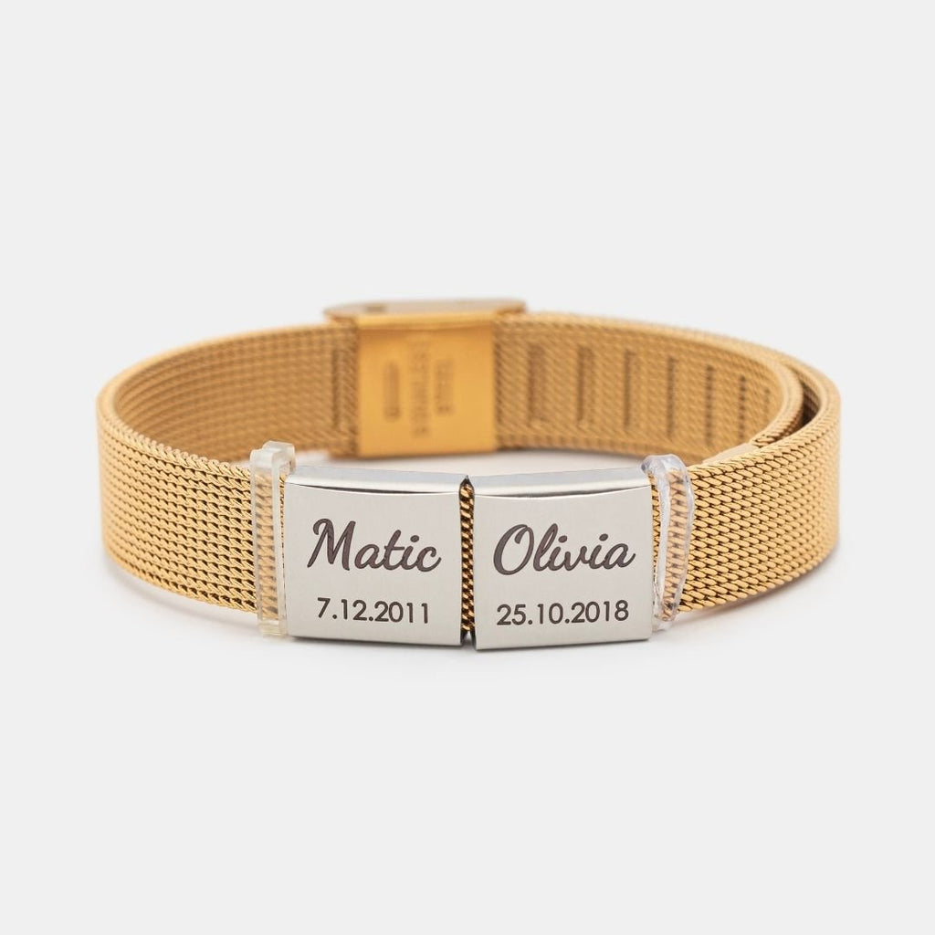 Pulsera personalizable con nombre o fecha especial - Moroveta