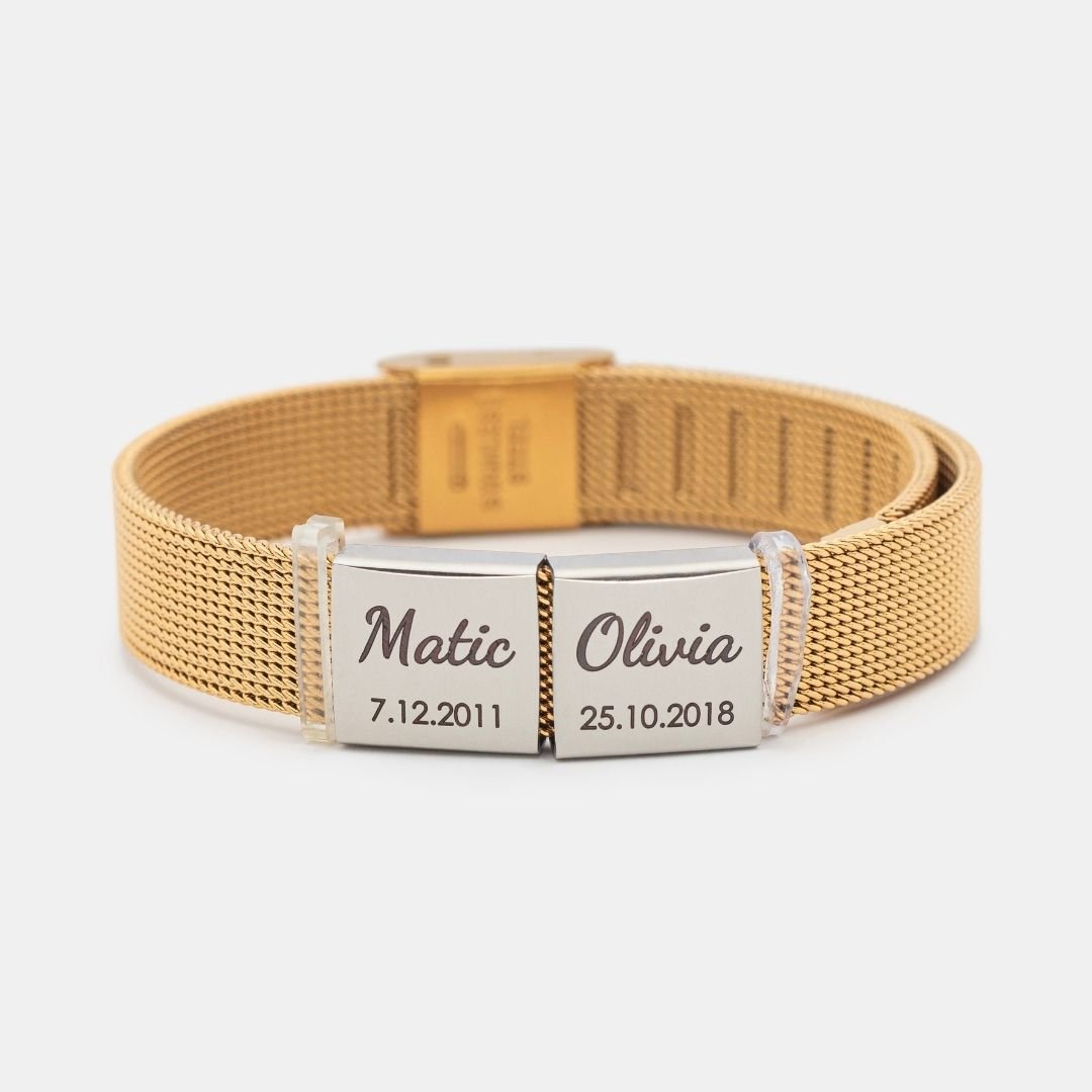 Pulsera personalizable con nombre o fecha especial - Moroveta