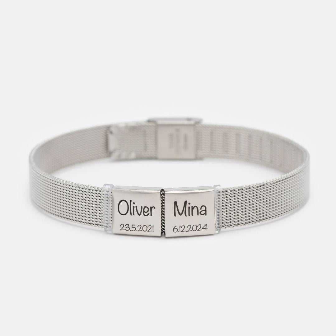 Pulsera personalizable con nombre o fecha especial - Moroveta