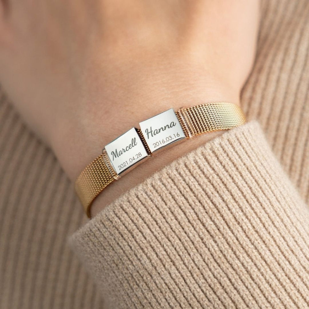 Pulsera personalizable con nombre o fecha especial - Moroveta