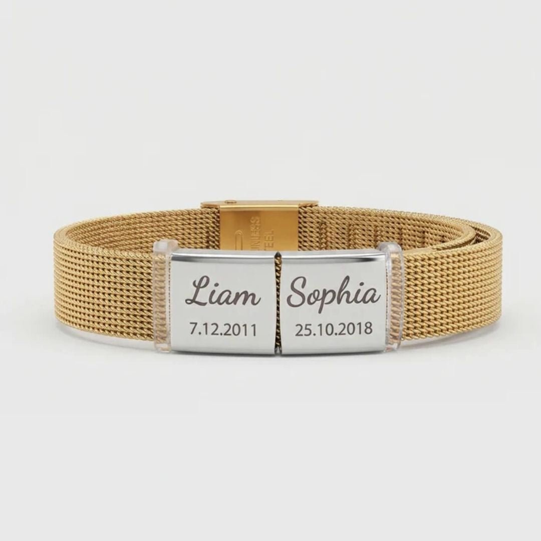 Pulsera personalizable con nombre o fecha especial - Moroveta