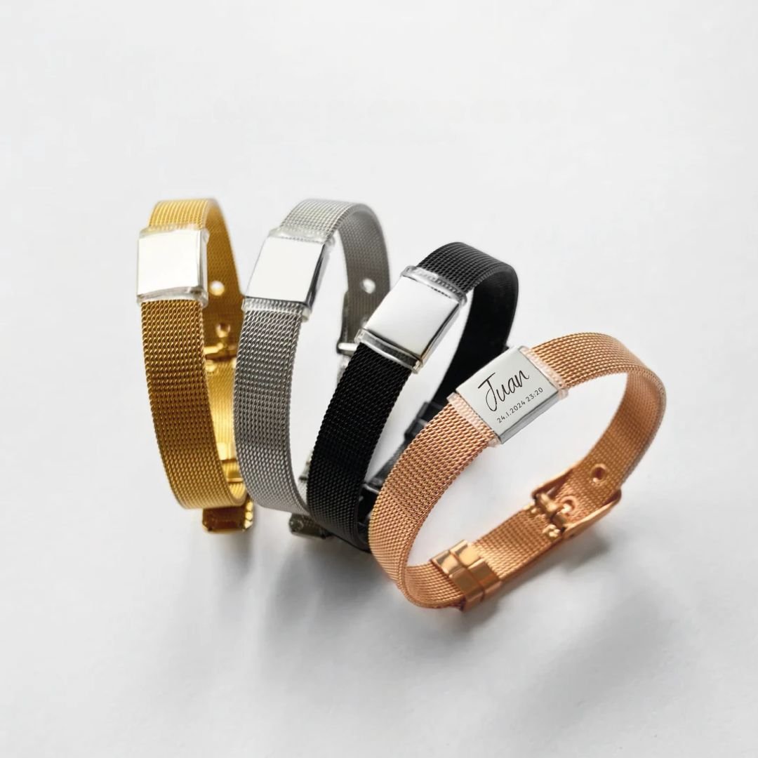 Pulsera personalizable con nombre o fecha especial - Moroveta