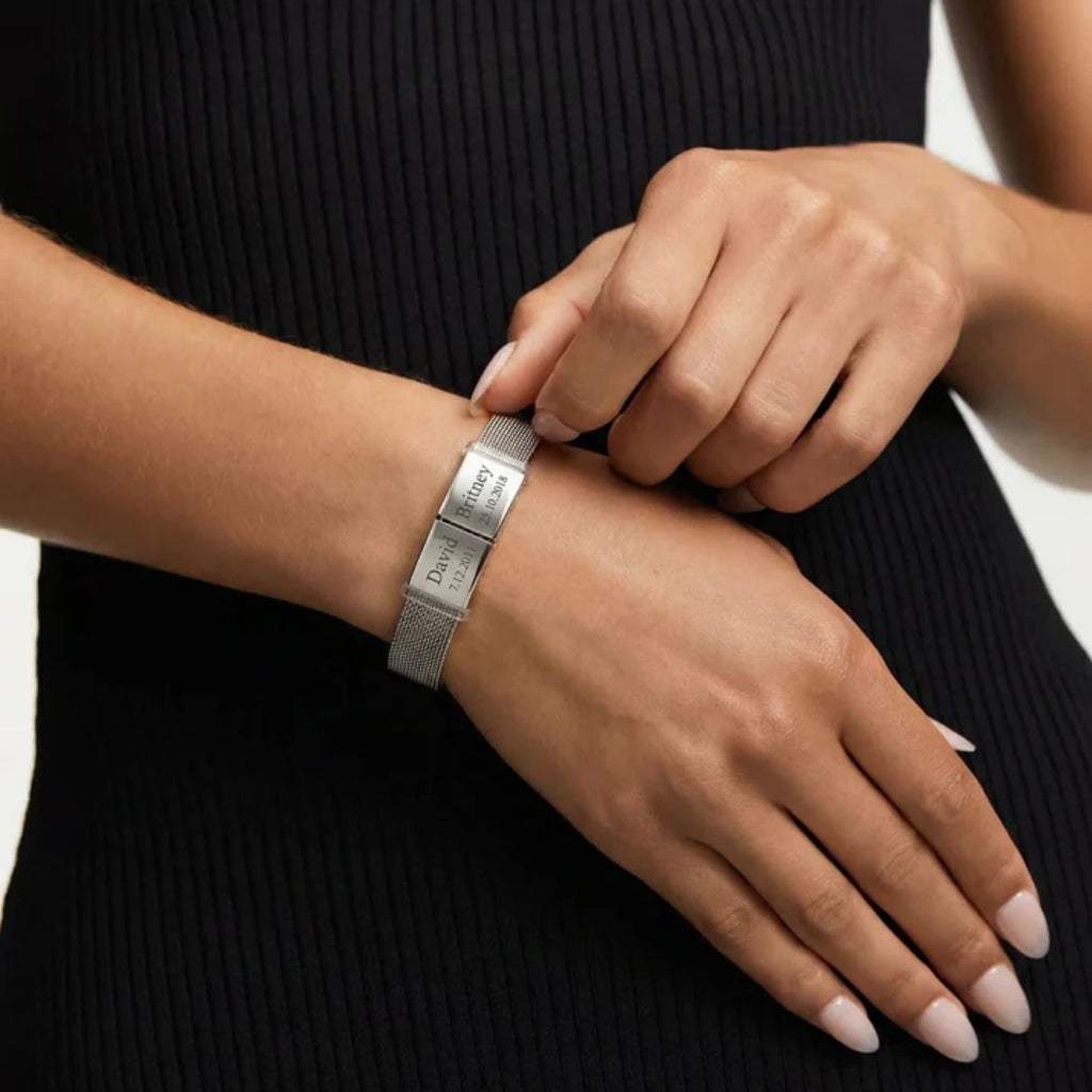 Pulsera personalizable con nombre o fecha especial - Moroveta