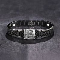Pulsera personalizada con foto grabada para hombre - Moroveta