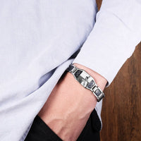 Pulsera personalizada con foto grabada para hombre - Moroveta