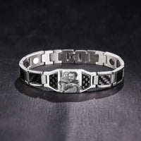 Pulsera personalizada con foto grabada para hombre - Moroveta
