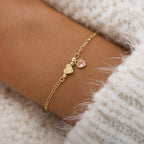 Pulsera personalizada con inicial y dije de corazón - Moroveta