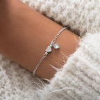 Pulsera personalizada con inicial y dije de corazón - Moroveta