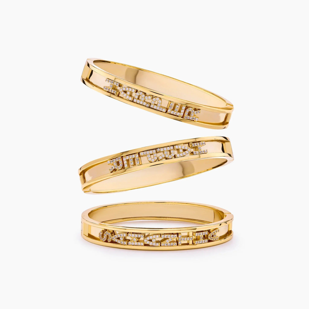 Pulsera personalizada con nombre brillante - Moroveta