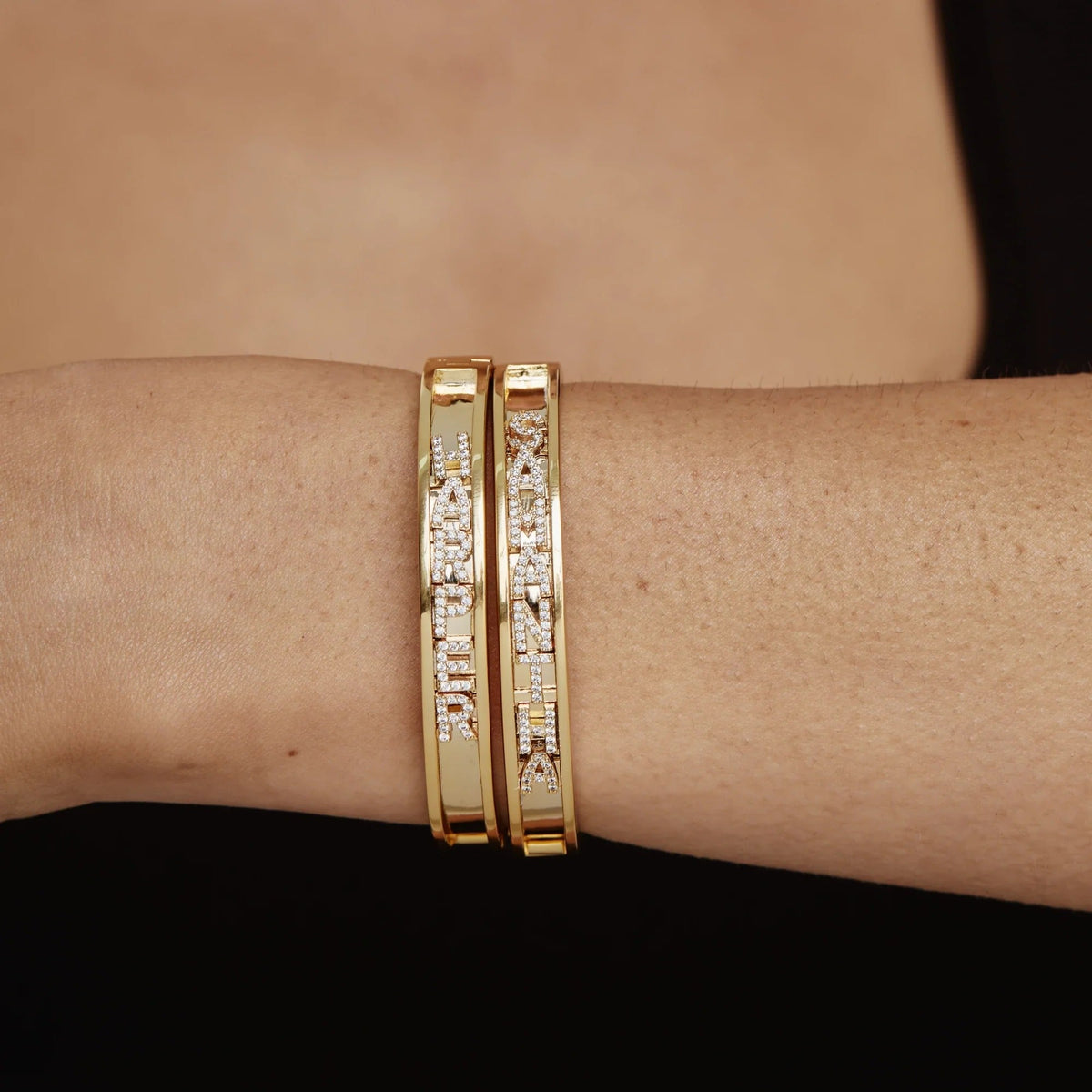 Pulsera personalizada con nombre brillante - Moroveta