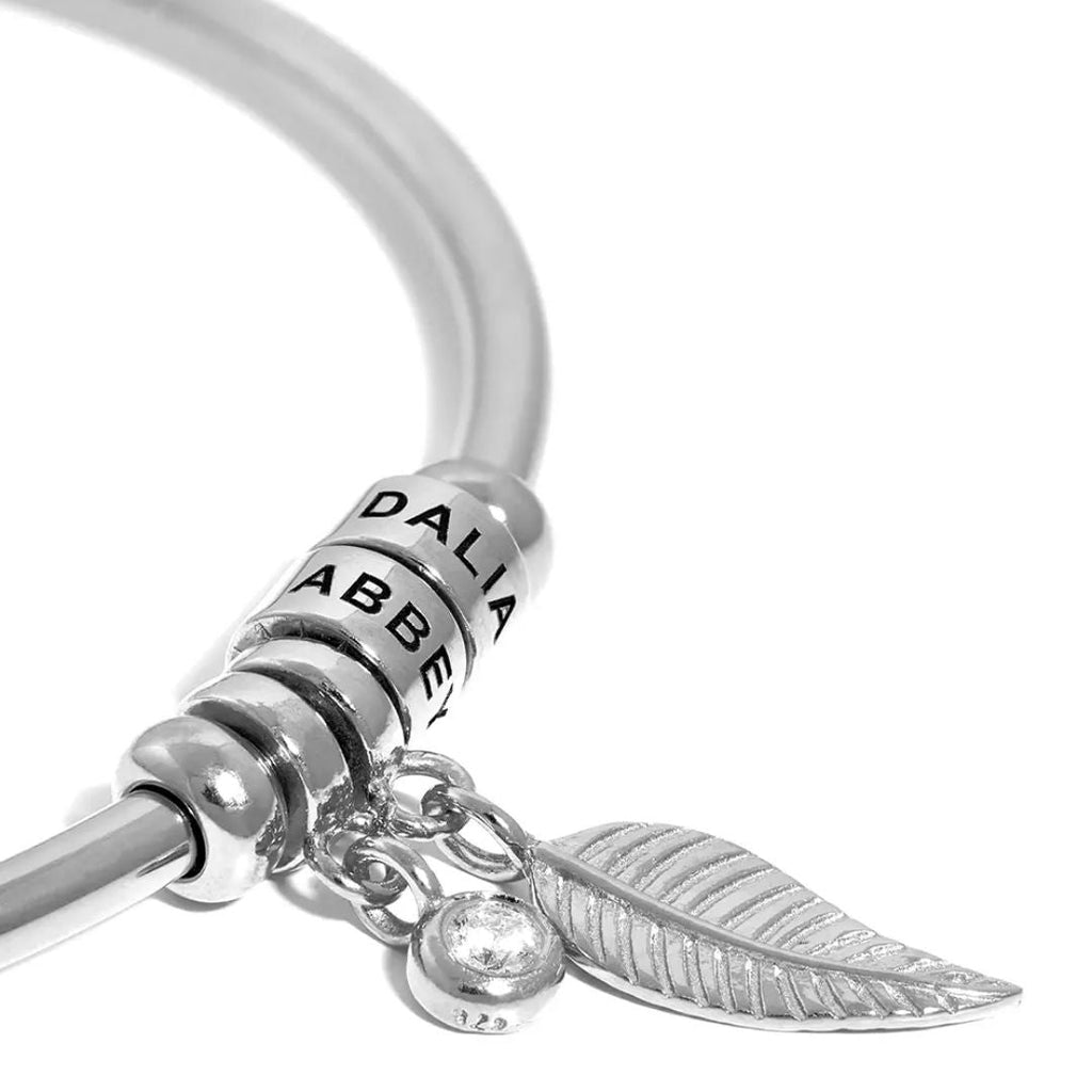Pulsera personalizada con nombres y piedra natal - Moroveta