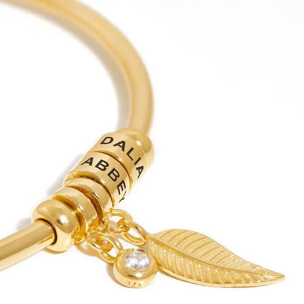 Pulsera personalizada con nombres y piedra natal - Moroveta