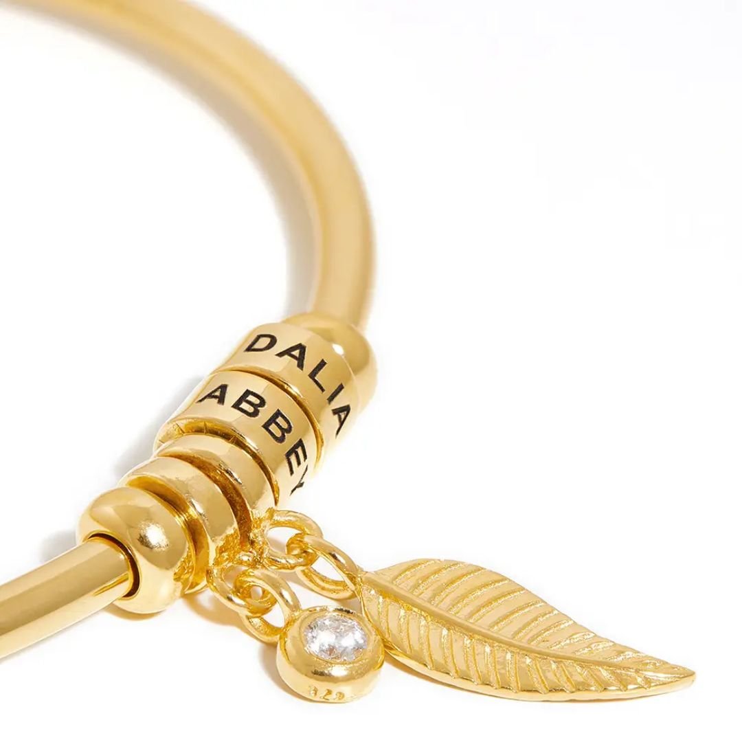 Pulsera personalizada con nombres y piedra natal - Moroveta
