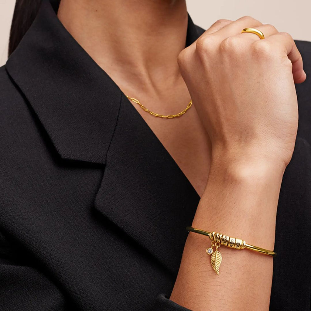 Pulsera personalizada con nombres y piedra natal - Moroveta