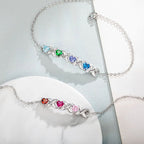 Pulsera personalizada con piedras de nacimiento y nombres - Moroveta