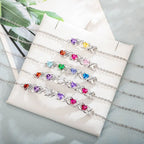 Pulsera personalizada con piedras de nacimiento y nombres - Moroveta