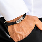 Pulsera personalizada de cuerda con nombres grabados - Moroveta