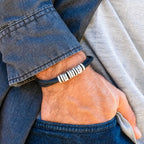 Pulsera personalizada de cuerda con nombres grabados - Moroveta