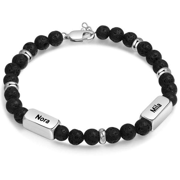 Pulsera personalizada de piedra volcánica - Moroveta