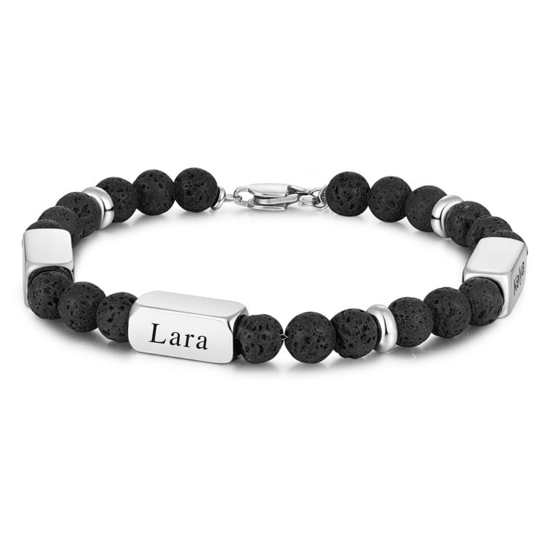 Pulsera personalizada de piedra volcánica - Moroveta