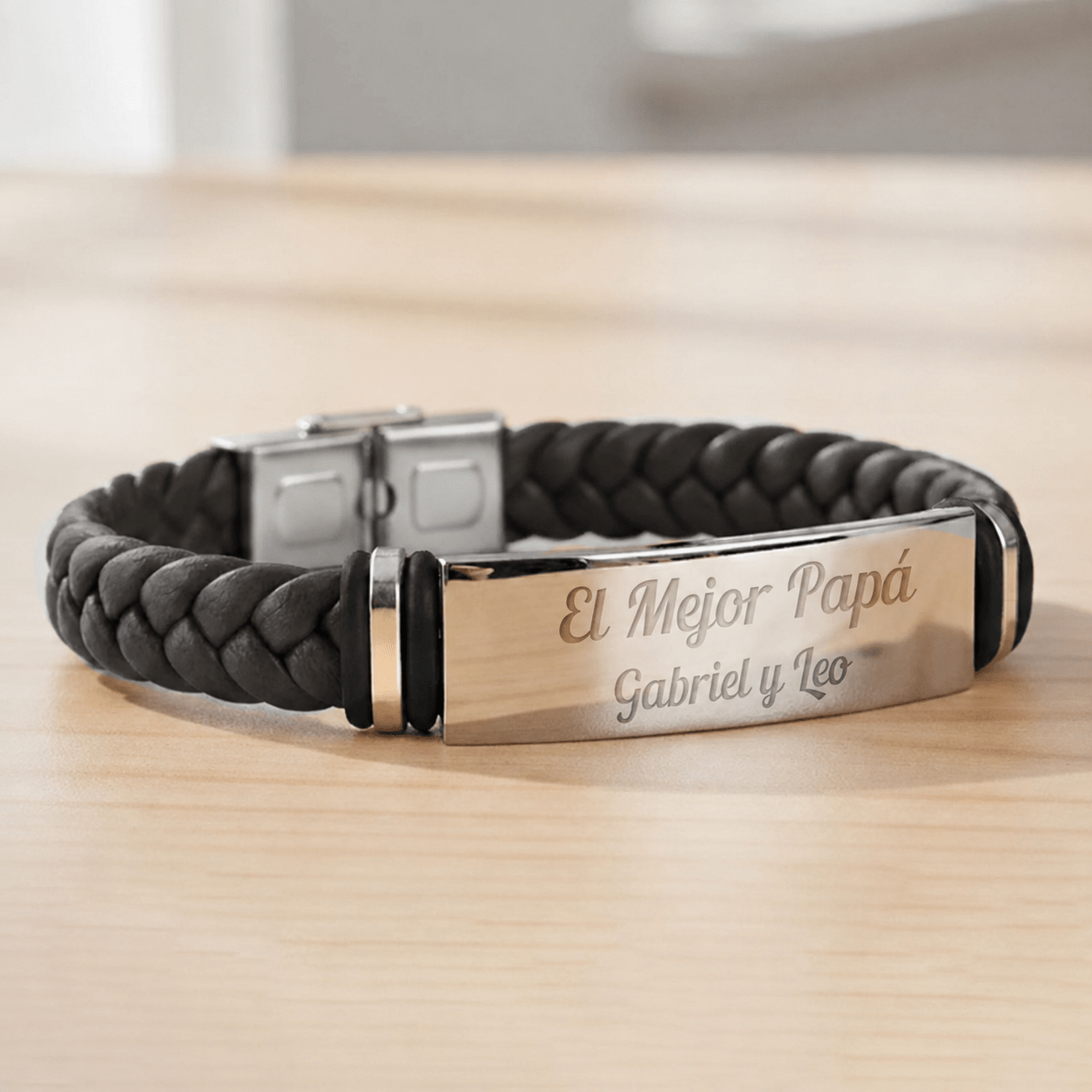 Pulsera personalizada para papá con grabado - Moroveta
