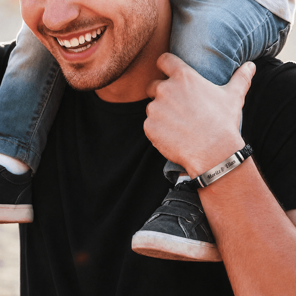 Pulsera personalizada para papá con grabado - Moroveta