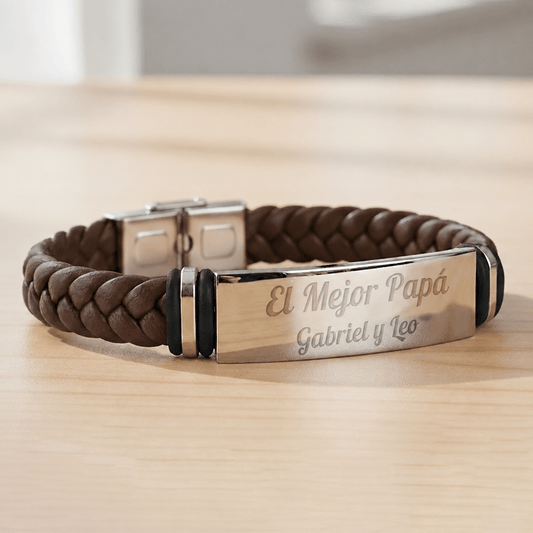 Pulsera personalizada para papá con grabado - Moroveta