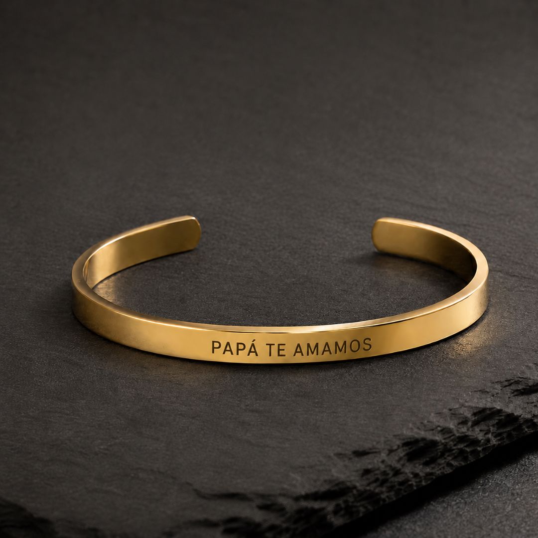 Pulsera Personalizada para Papá de acero - Moroveta