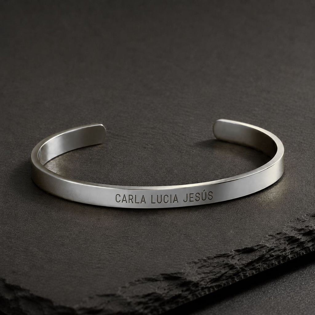 Pulsera Personalizada para Papá de acero - Moroveta