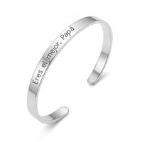 Pulsera Personalizada para Papá de acero - Moroveta