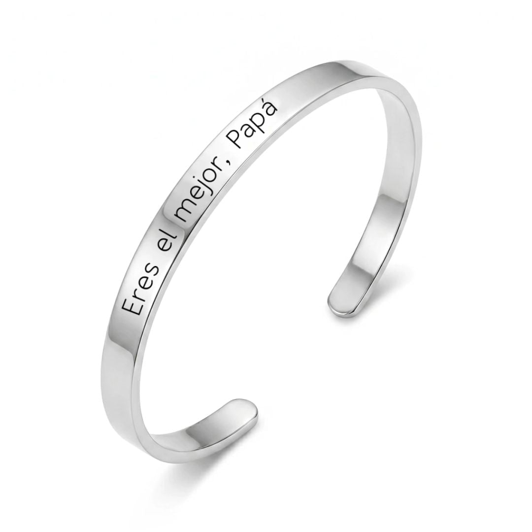 Pulsera Personalizada para Papá de acero - Moroveta