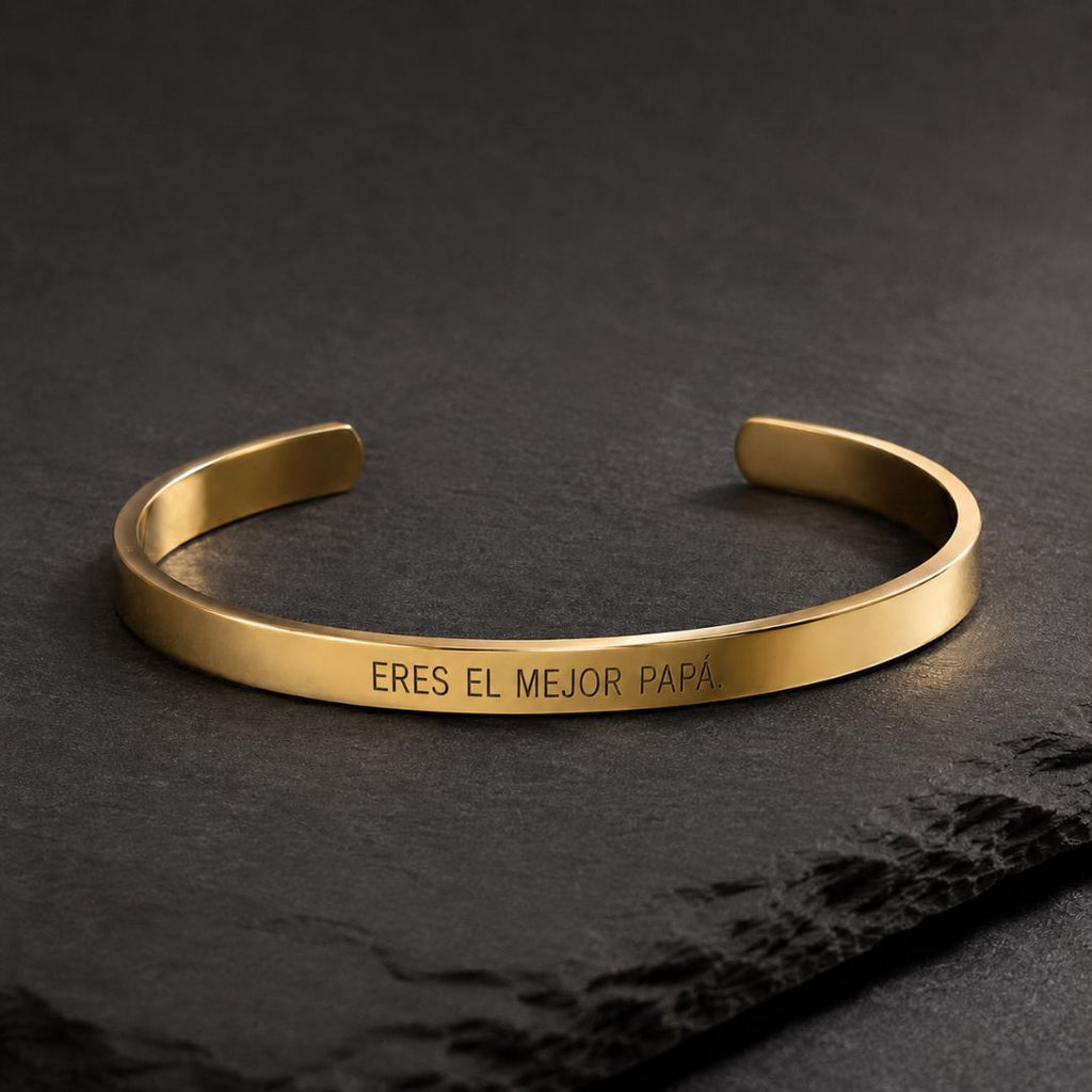 Pulsera Personalizada para Papá de acero - Moroveta