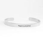 Pulsera Personalizada para Papá de acero - Moroveta