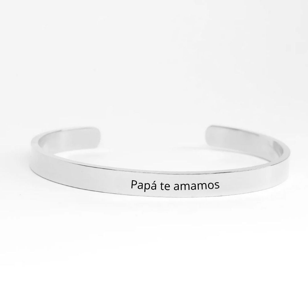Pulsera Personalizada para Papá de acero - Moroveta