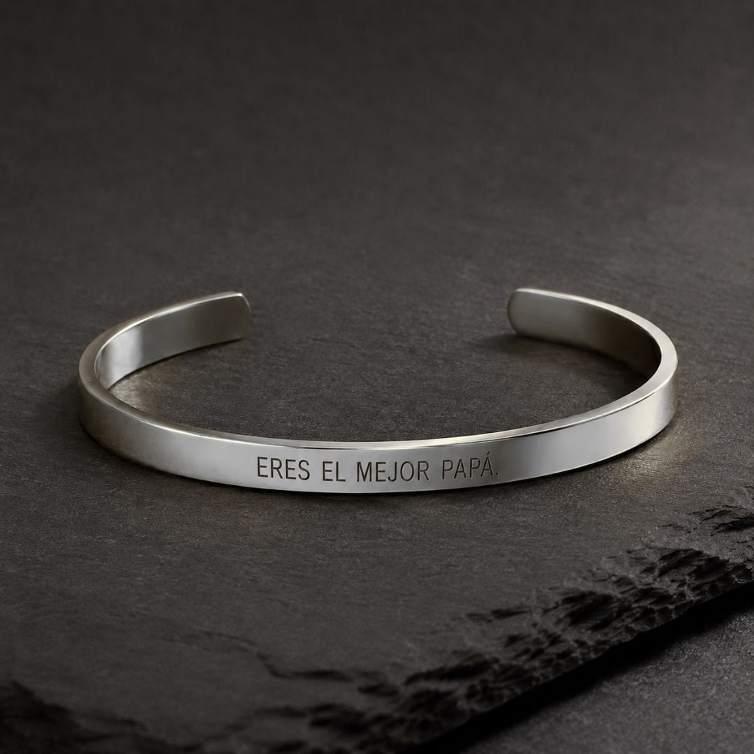 Pulsera Personalizada para Papá de acero - Moroveta