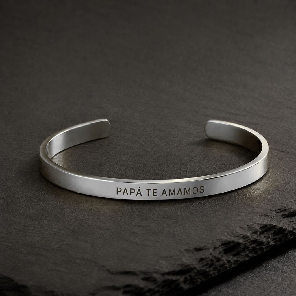 Pulsera Personalizada para Papá de acero - Moroveta