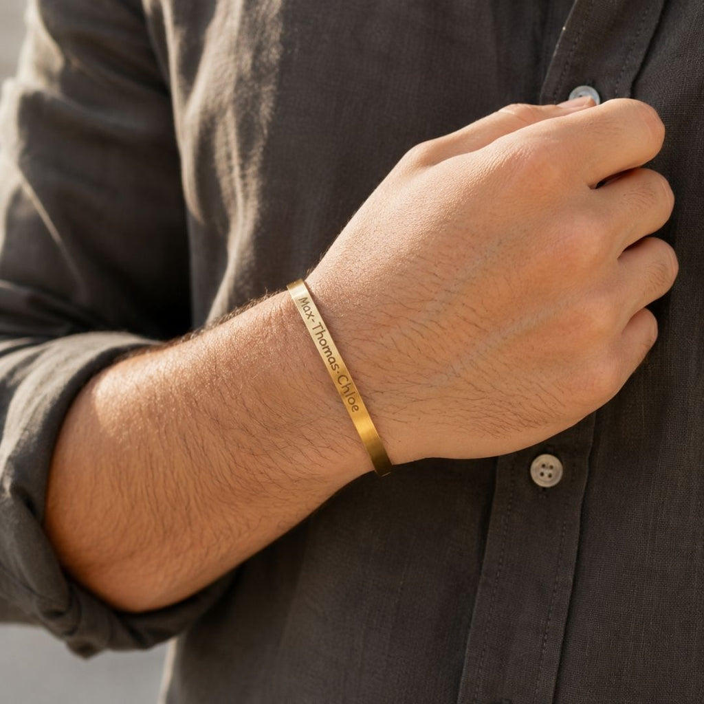 Pulsera Personalizada para Papá de acero - Moroveta