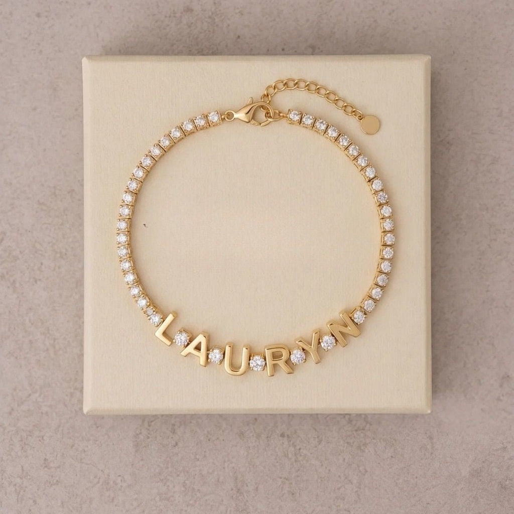 Pulsera tennis personalizada con nombre - Moroveta