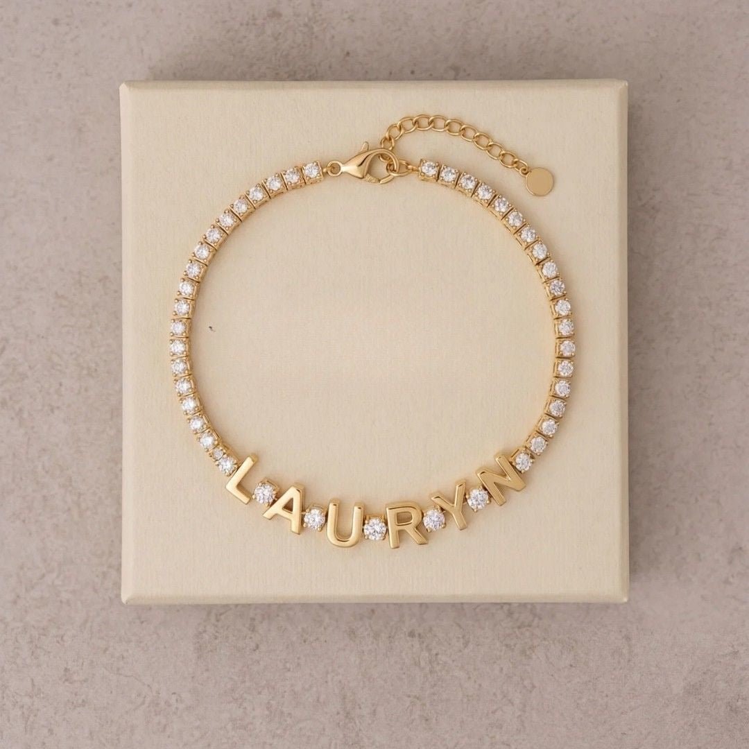 Pulsera tennis personalizada con nombre - Moroveta