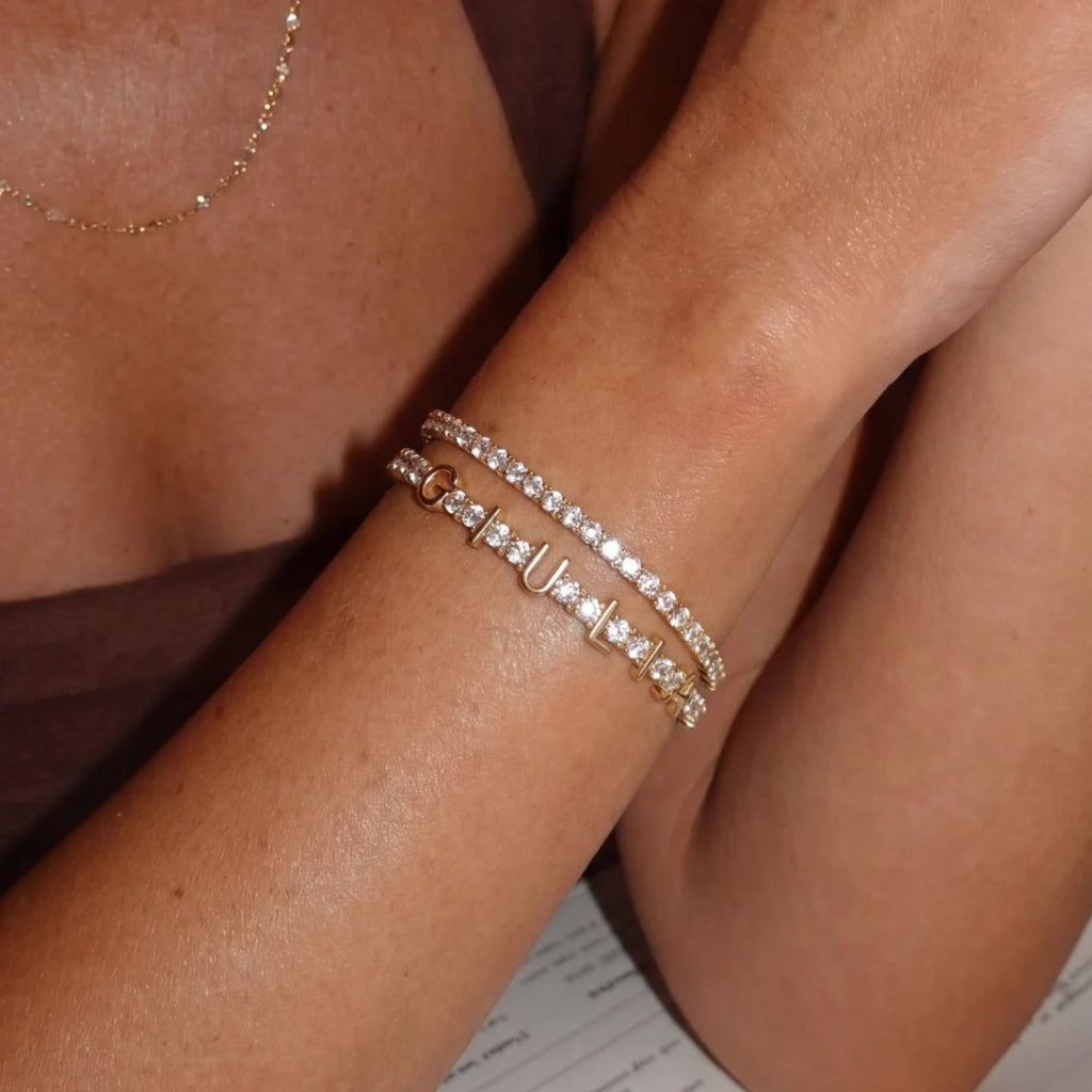 Pulsera tennis personalizada con nombre - Moroveta