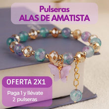 Cargar imagen en el visor de la galería, Pulseras Alas de amatista (Oferta 2x1) - Moroveta