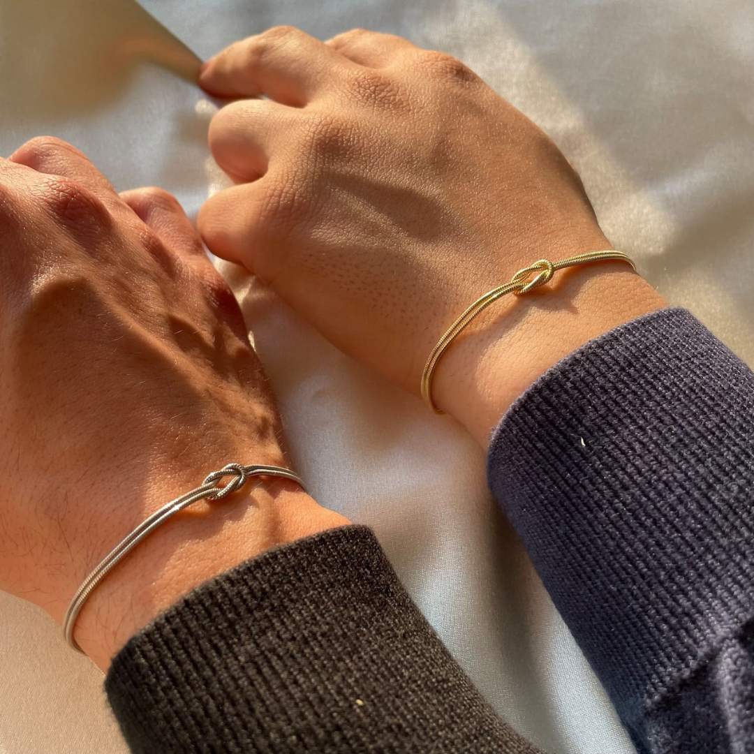 Pulseras para pareja del nudo del amor eterno - Moroveta