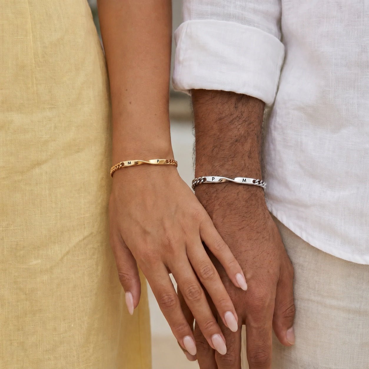 Pulseras personalizadas para parejas - Moroveta