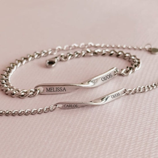 Pulseras personalizadas para parejas - Moroveta